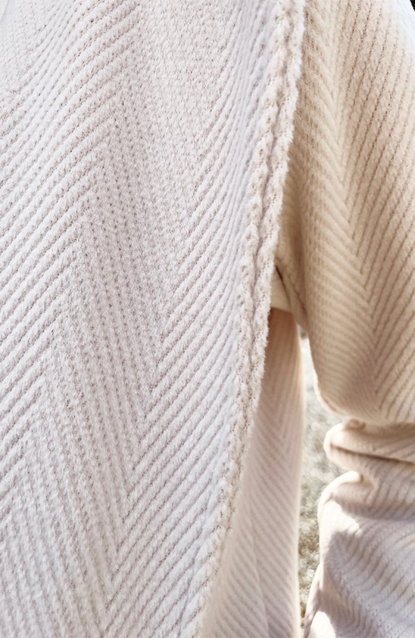 Ribstof Trenchcoat Ecru – shoparchief, foto 6