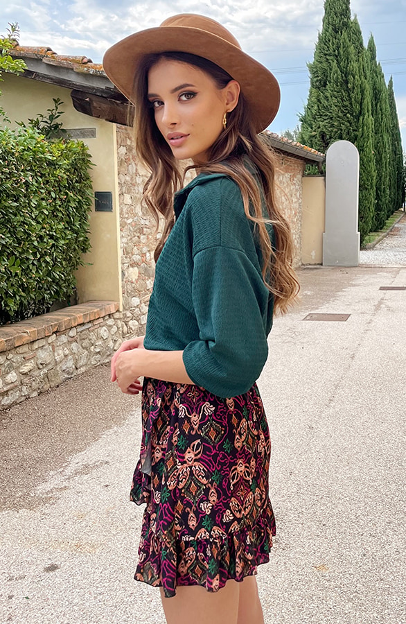 Smocked Blouse Smaragd – shoparchief, foto 3