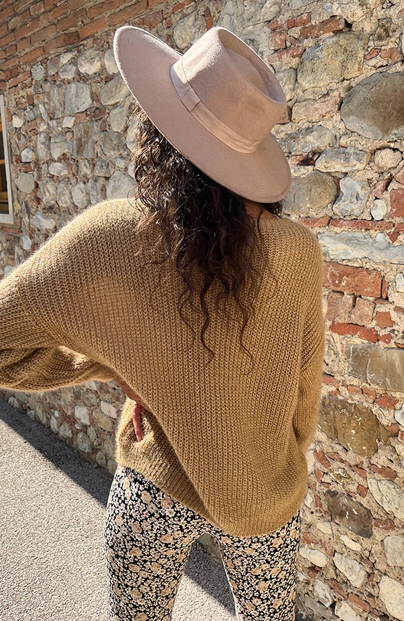 Soft Trui Geruit Camel – shoparchief, foto 5