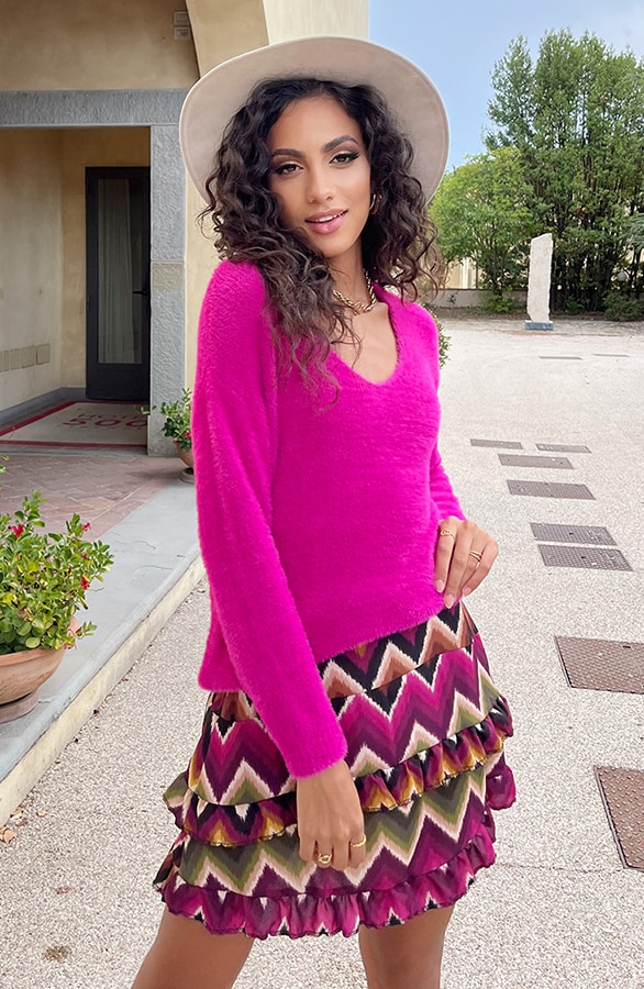 Soft Trui Slim Fit Fuchsia – shoparchief, foto 8