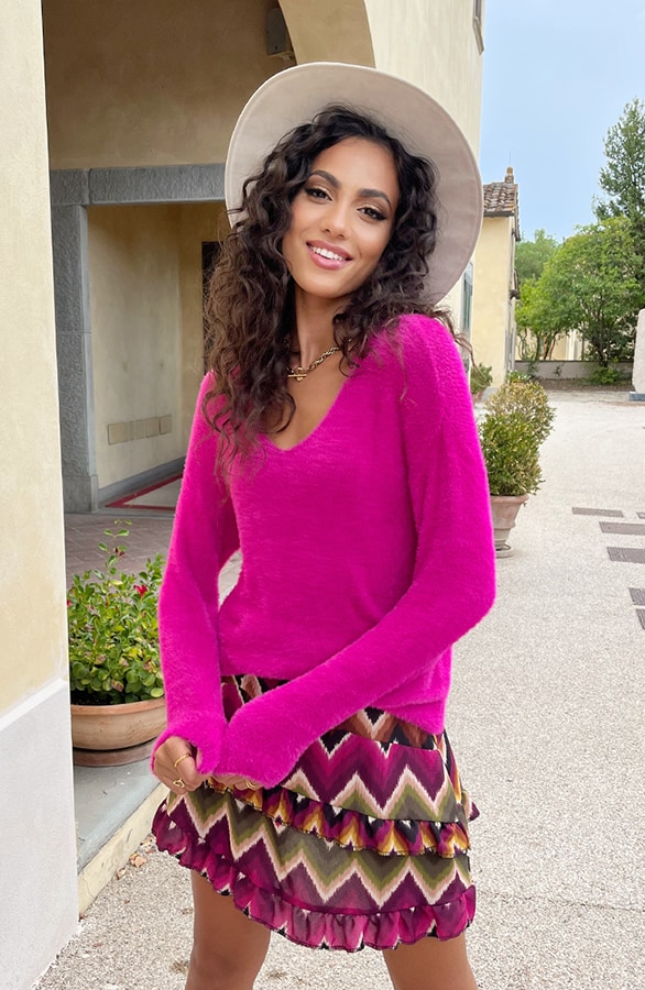 Soft Trui Slim Fit Fuchsia – shoparchief, foto 7
