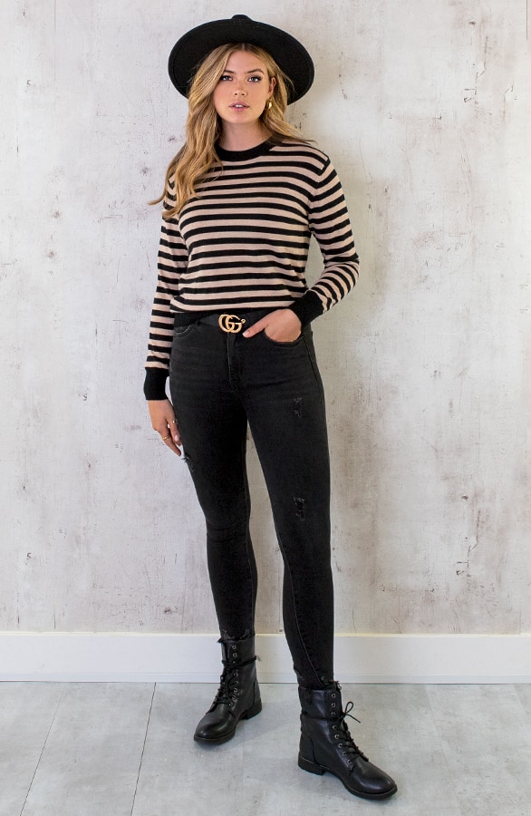Strepen Top Zwart Goud – shoparchief, foto 8