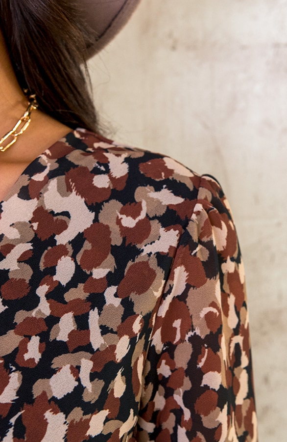 V-hals Strik Jurk Dots Choco – shoparchief, foto 6