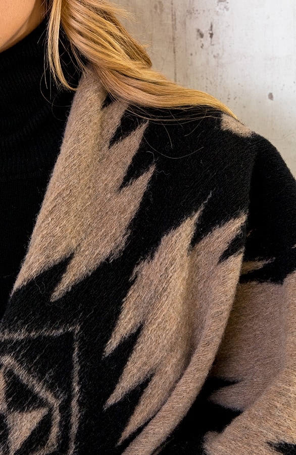 Woven Poncho Camel – shoparchief, foto 6
