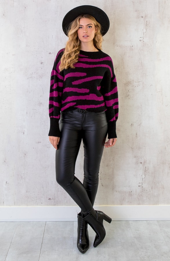Zebra Trui Magenta – shoparchief, foto 9