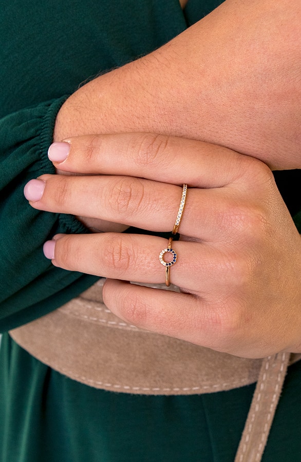 Alliance Ring Met Strasstenen Goud – shoparchief, foto 2