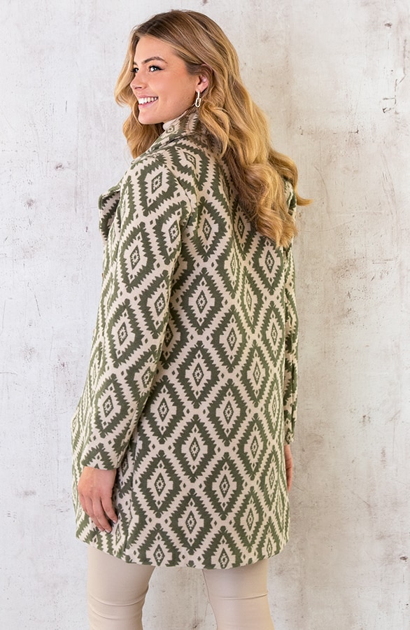 Aztec Printed Jas Army – shoparchief, foto 5
