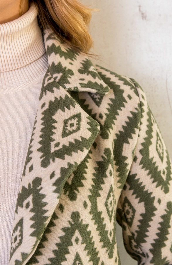Aztec Printed Jas Army – shoparchief, foto 6