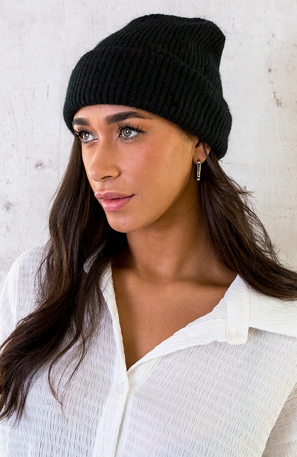 Dames Beanie Zwart – shoparchief, foto 3