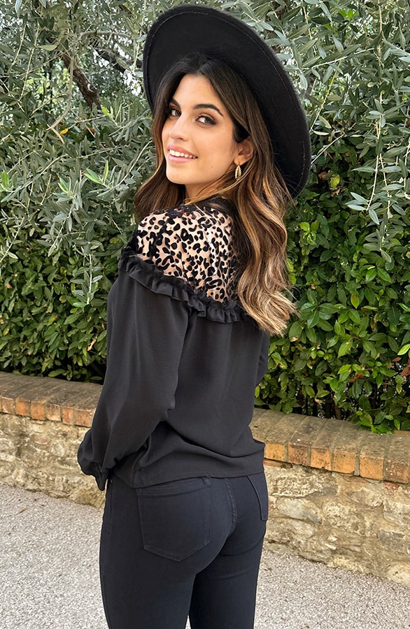 Blouse Panterprint Zwart – shoparchief, foto 6