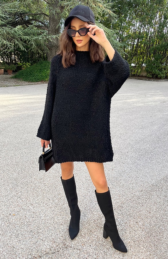 Boucle Oversized Tuniek Zwart – shoparchief, foto 5
