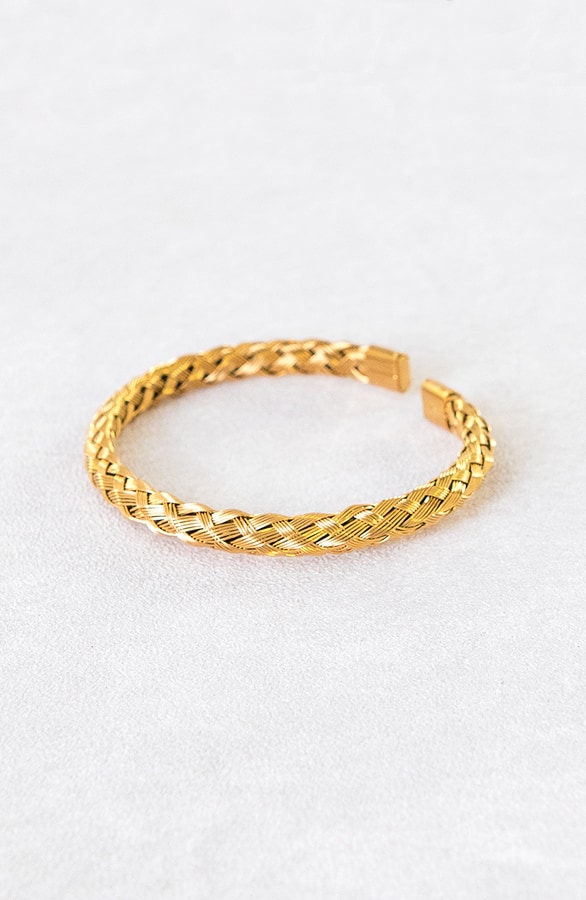 Braided Bangle Goud – shoparchief