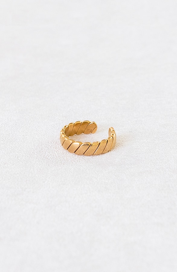 Chunky Croissant Ring Goud – shoparchief, foto 2