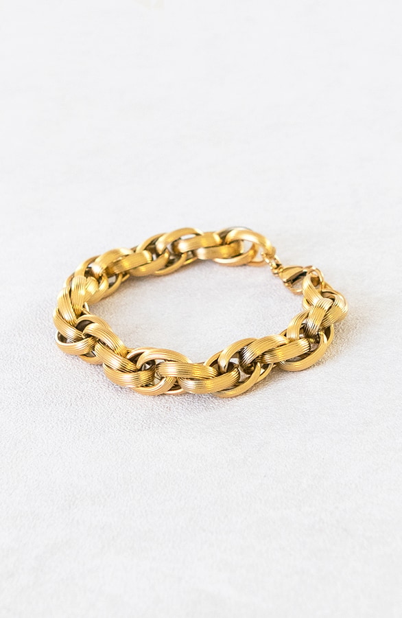 Chunky Schakel Armband Goud – shoparchief, foto 3
