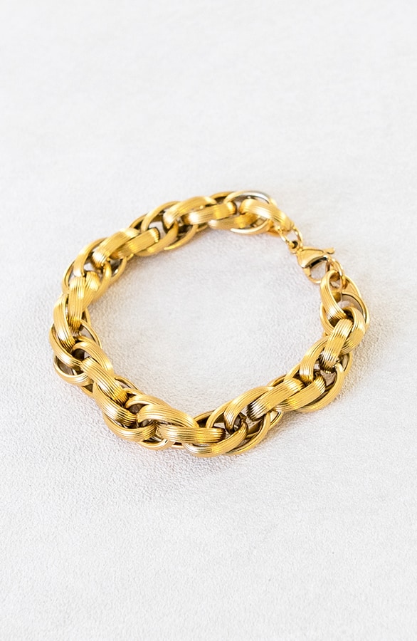 Chunky Schakel Armband Goud – shoparchief, foto 2