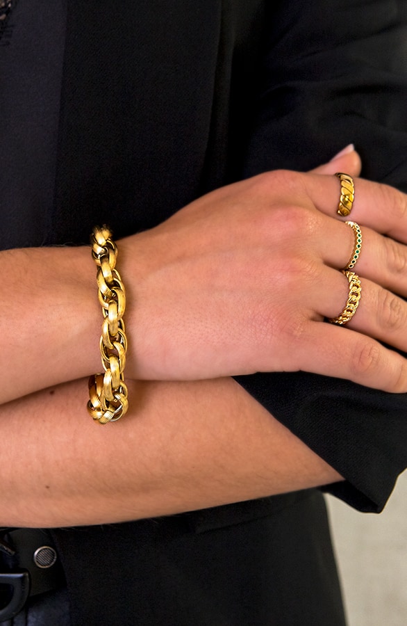 Chunky Schakel Armband Goud – shoparchief