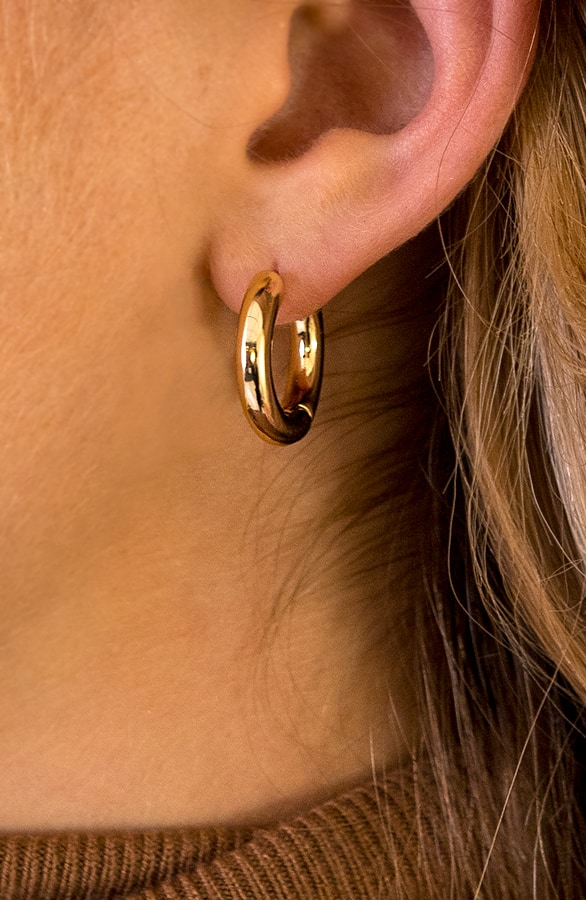 Classic Creool Oorbellen Goud – shoparchief, foto 2