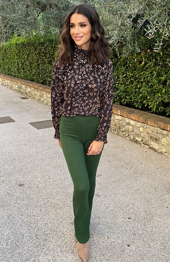 Flared Broek Uni Groen – shoparchief, foto 4