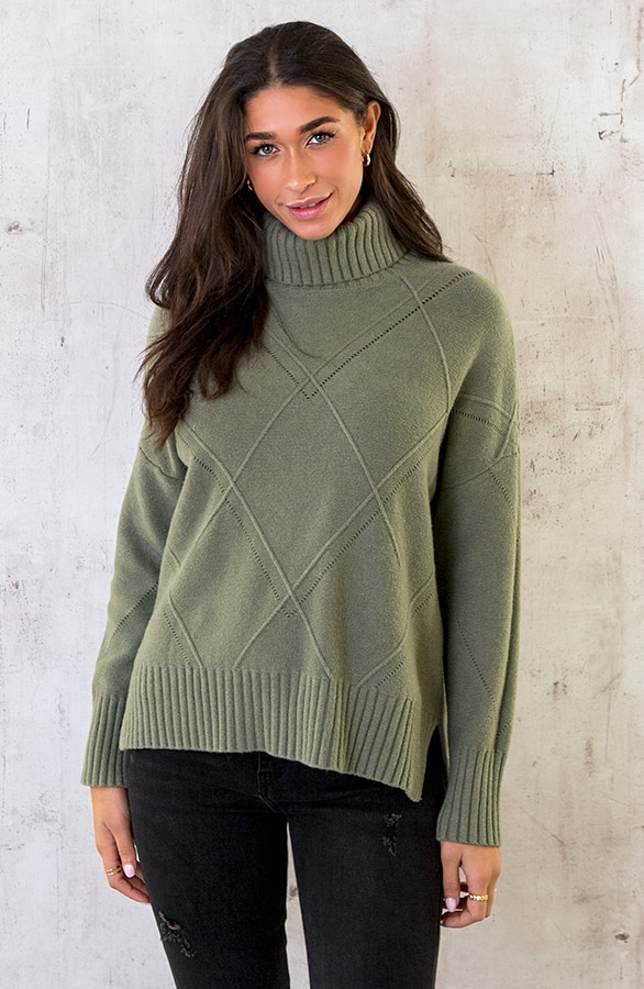Col Trui Met Ruit Patroon Army – shoparchief, foto 2
