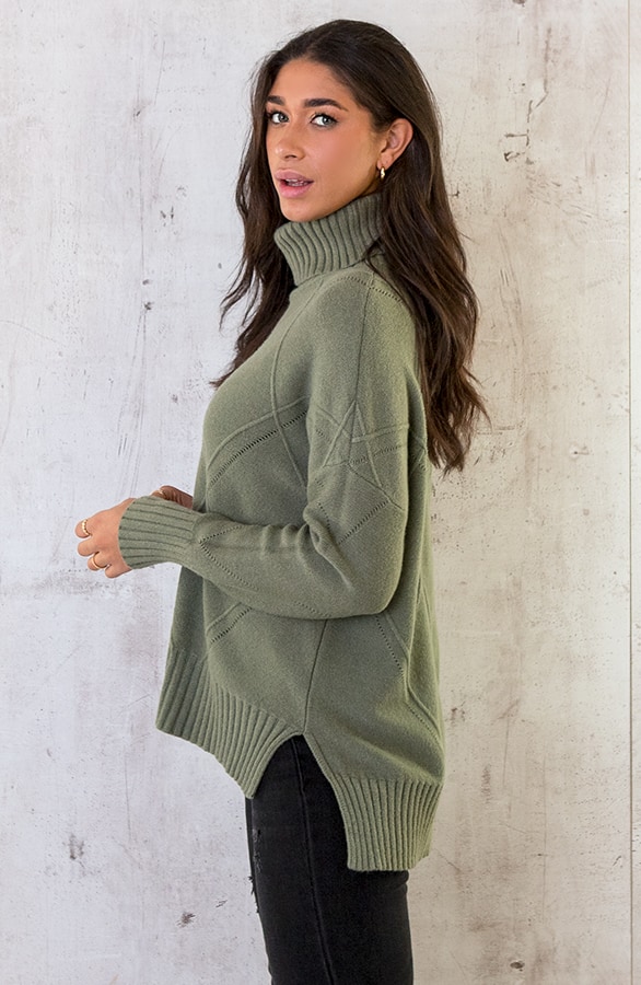 Col Trui Met Ruit Patroon Army – shoparchief, foto 3