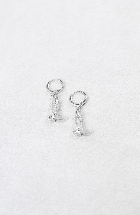 Cowboyboots Oorbellen Zilver – shoparchief