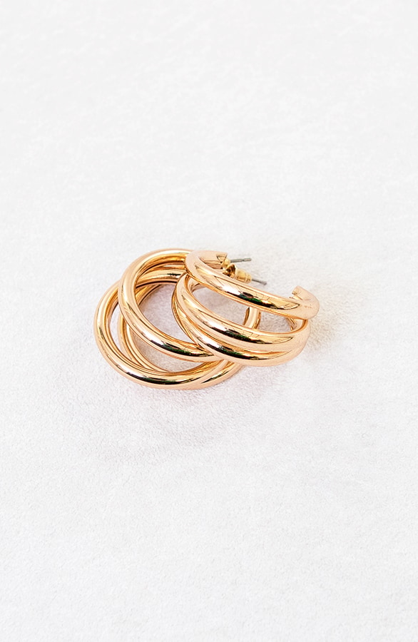 Creool Triple Oorbellen Goud – shoparchief, foto 6