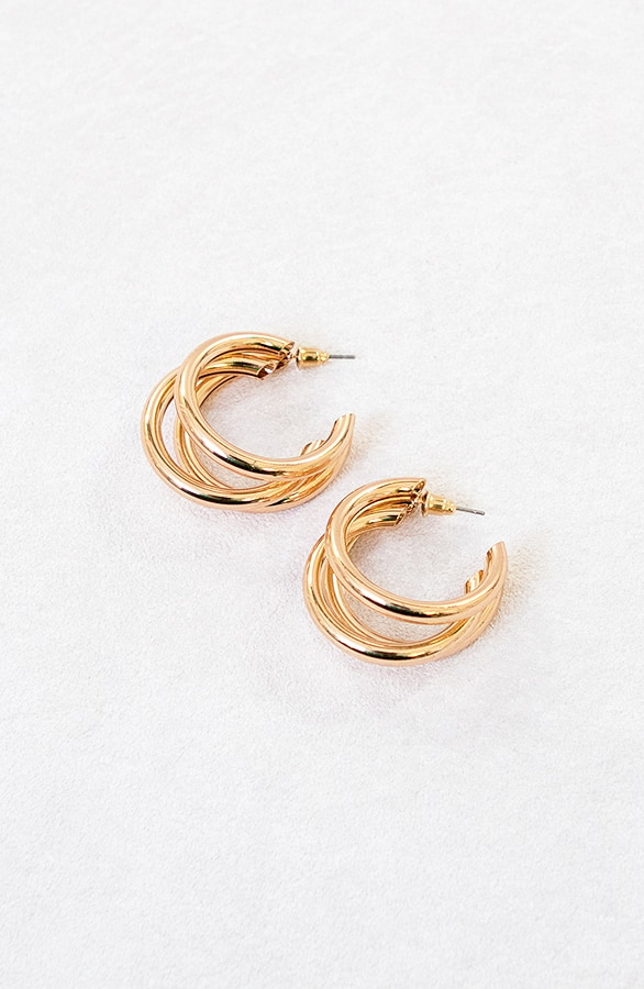 Creool Triple Oorbellen Goud – shoparchief, foto 5
