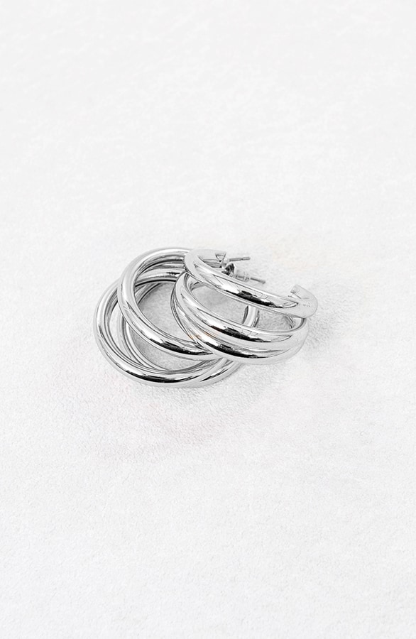 Creool Triple Oorbellen Zilver – shoparchief, foto 3