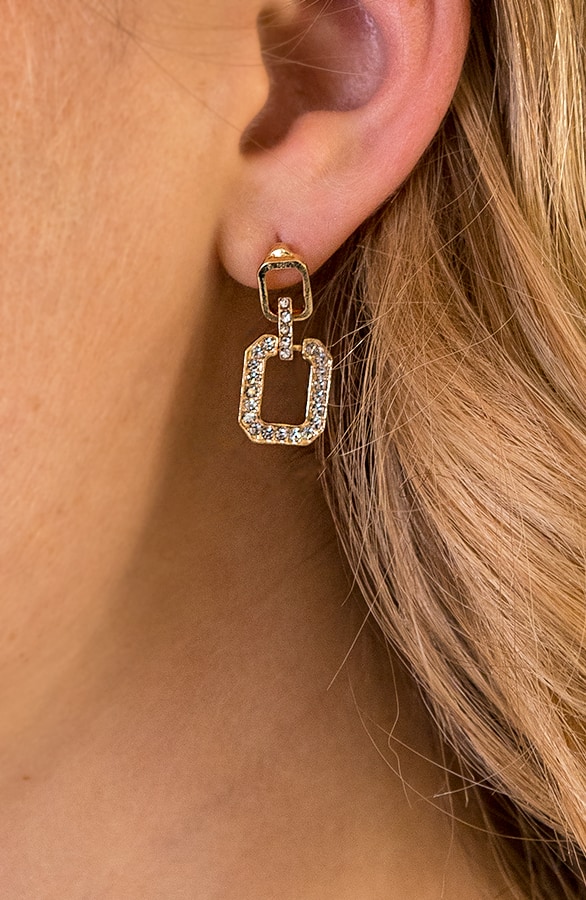 Diamond Square Oorbellen Goud – shoparchief