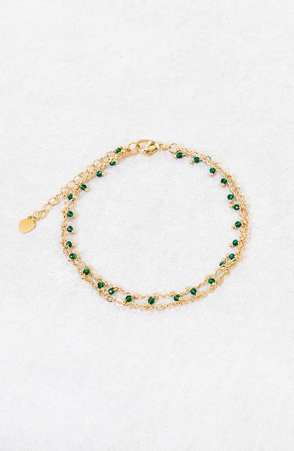 Emerald Laagjes Armband Goud – shoparchief