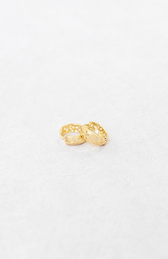 Flower Creool Oorbellen Goud – shoparchief