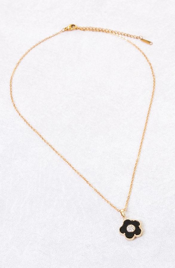 Flower Steen Ketting Goud – shoparchief, foto 2