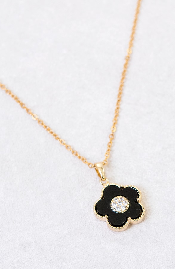 Flower Steen Ketting Goud – shoparchief, foto 3