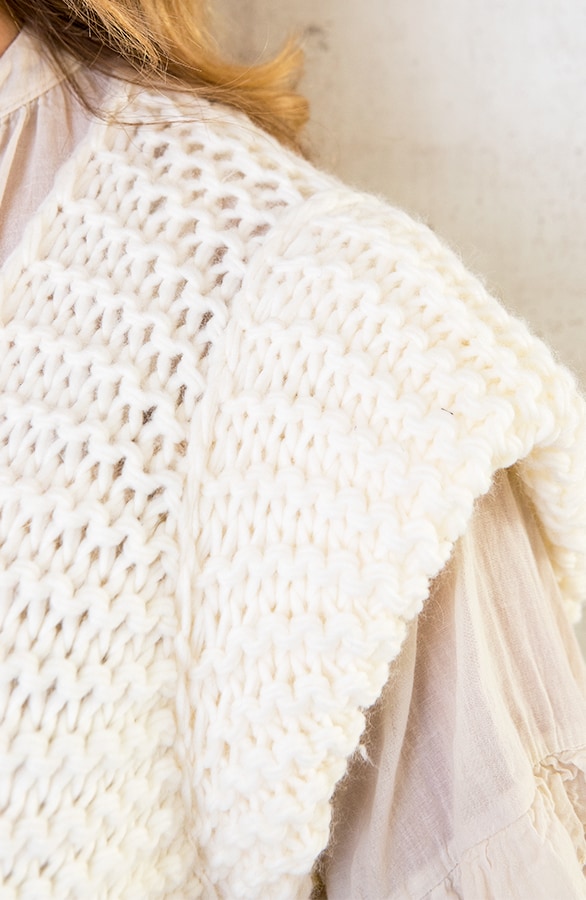 Gebreid Gilet Ecru – shoparchief, foto 6