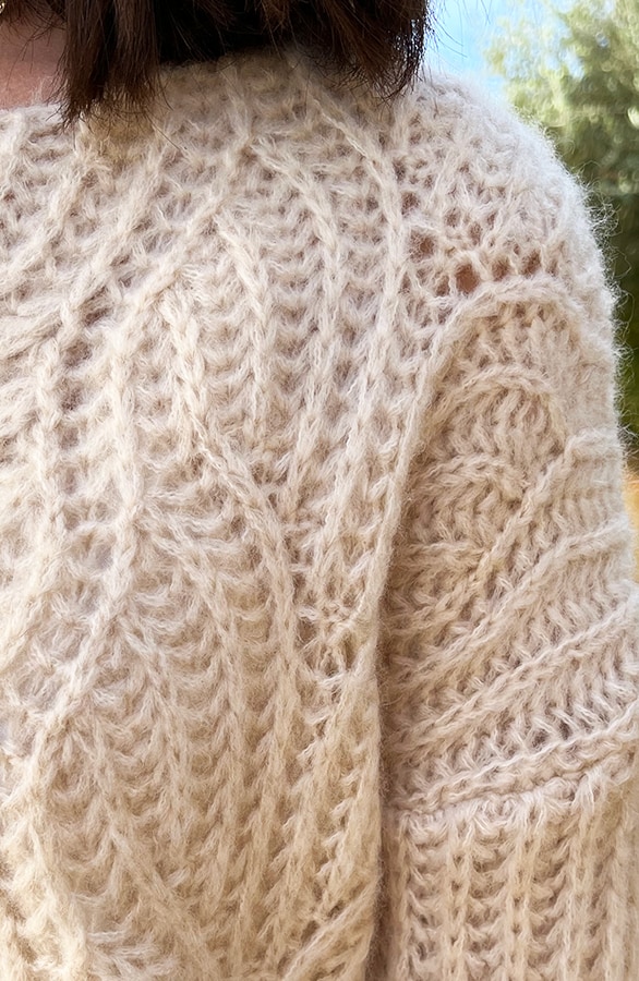 Gebreide Boothals Trui Beige – shoparchief, foto 11