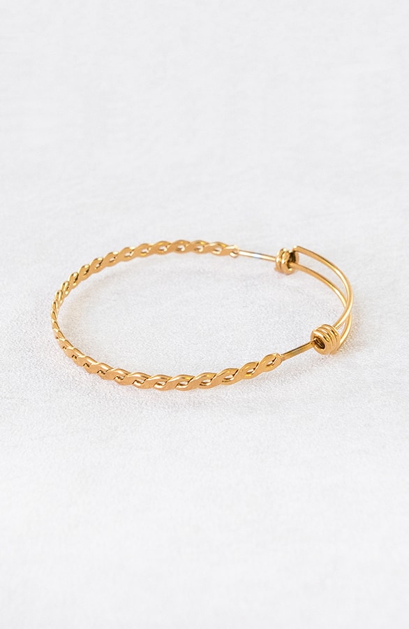 Gevlochten Knoop Armband Metaal Goud – shoparchief
