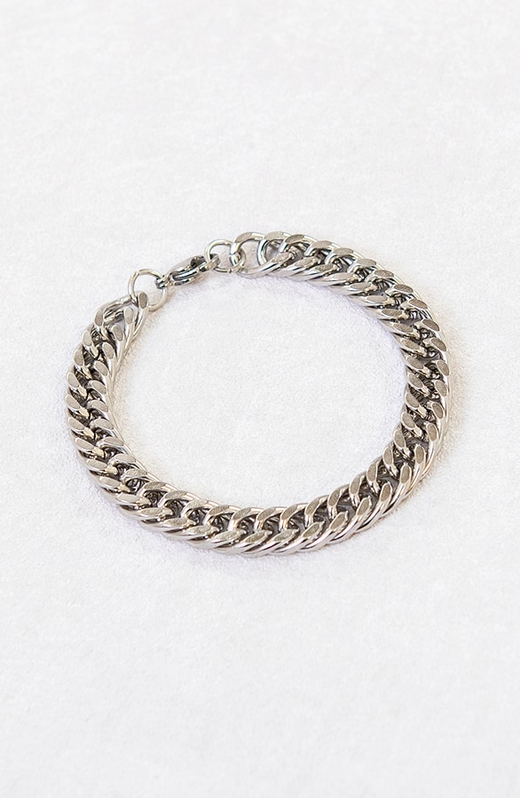 Grove Schakel Armband Zilver – shoparchief