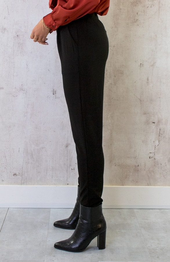 High Waist Pantalon Stretch Zwart – broeken, foto 9