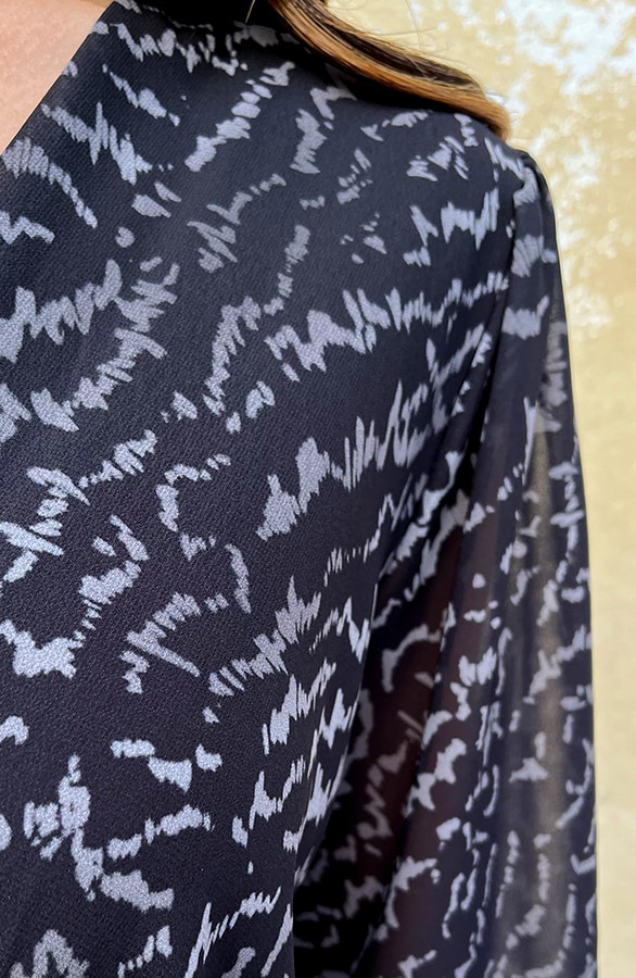 Jurk met Print Zwart Grijs – shoparchief, foto 6