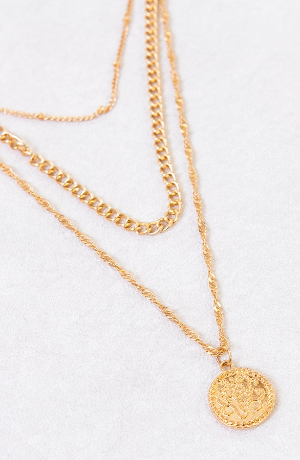 Laagjes Ketting Met Munt Goud – shoparchief, foto 2