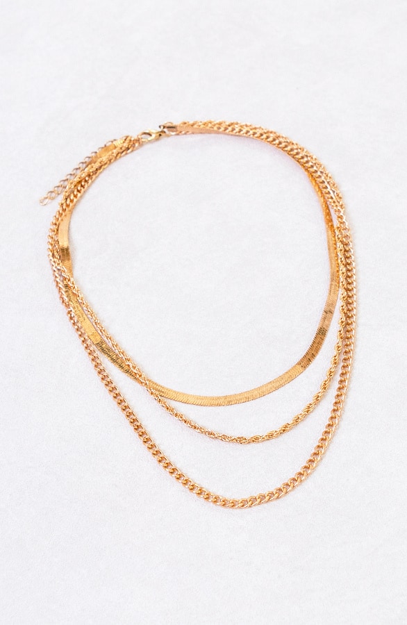 Laagjes Ketting Schakels Koper Goud – shoparchief