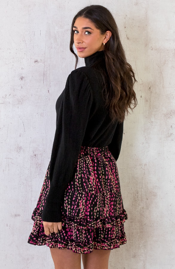 Laagjes Rok Dots Print Magenta – shoparchief, foto 7