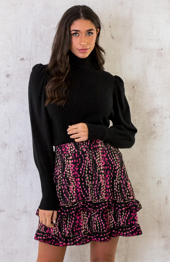 Laagjes Rok Dots Print Magenta – shoparchief, foto 4