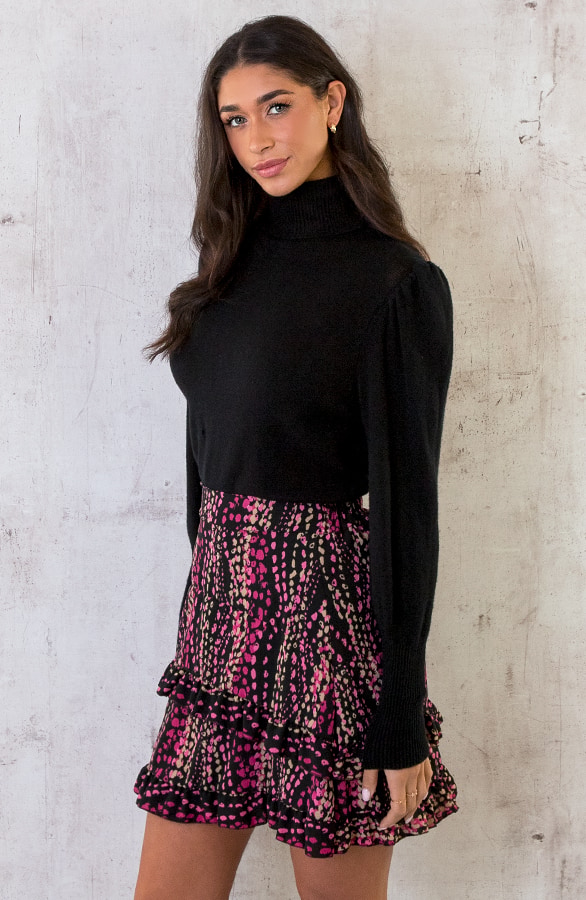 Laagjes Rok Dots Print Magenta – shoparchief, foto 6