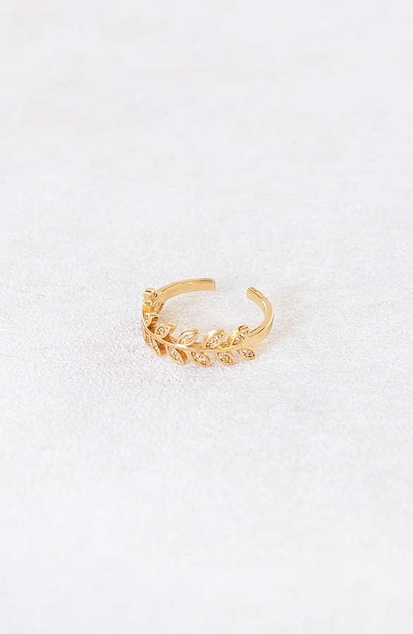Leaves Ring Steentjes Goud – shoparchief, foto 2