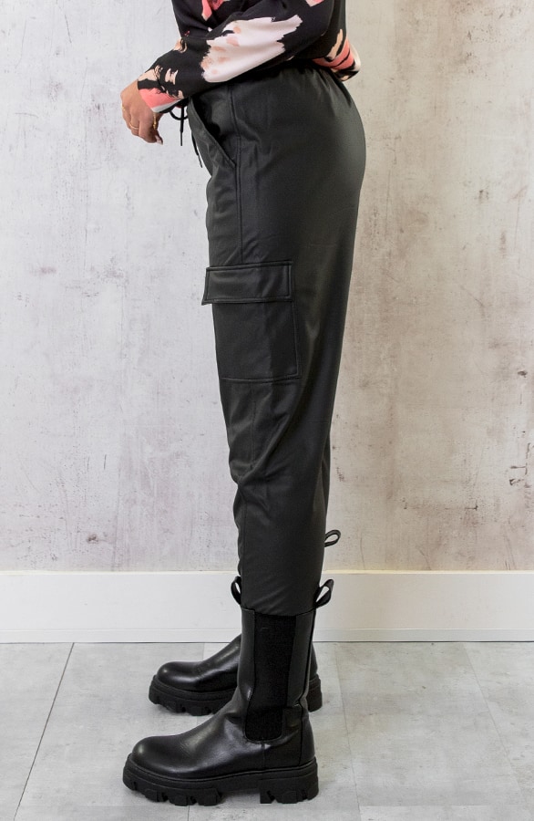 Leren Broek Zwart – shoparchief, foto 4