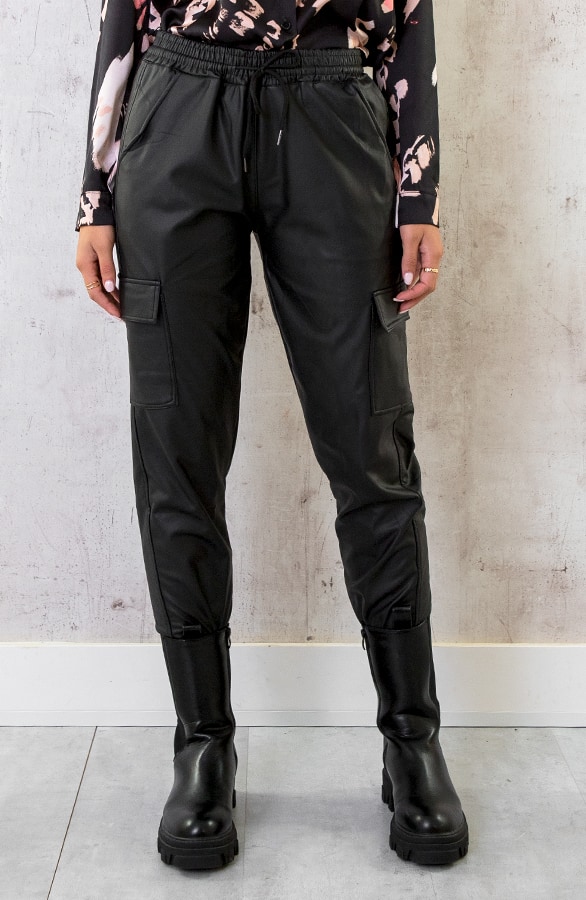 Leren Broek Zwart – shoparchief, foto 3