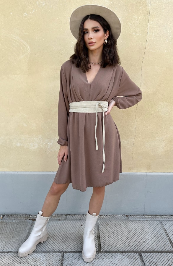 Limited Jurk Chicago Taupe – shoparchief, foto 8