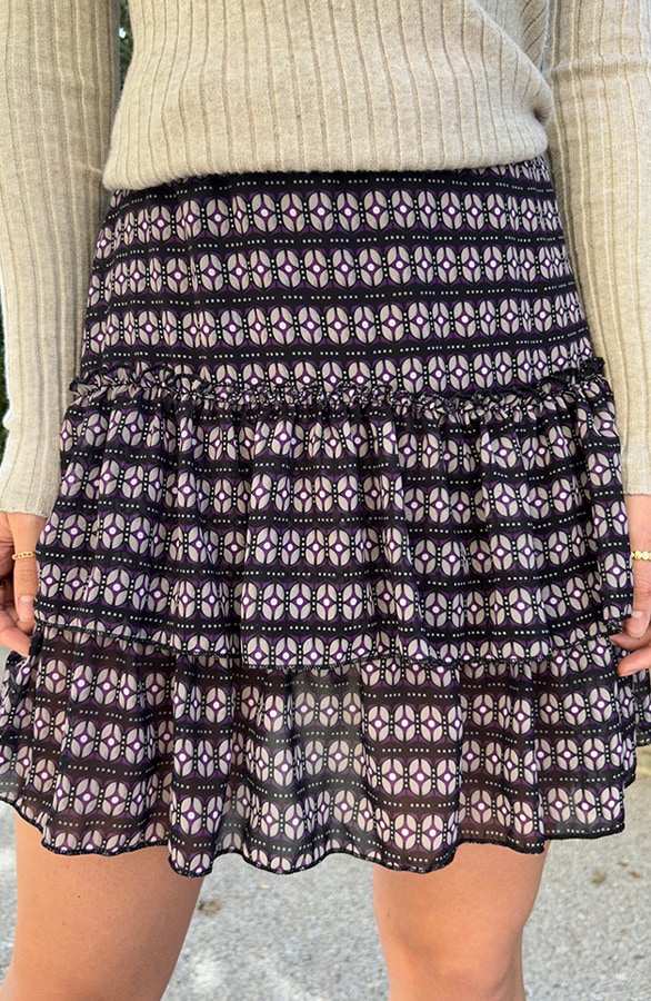 Limited Laagjes Rok Print Purple – shoparchief, foto 2