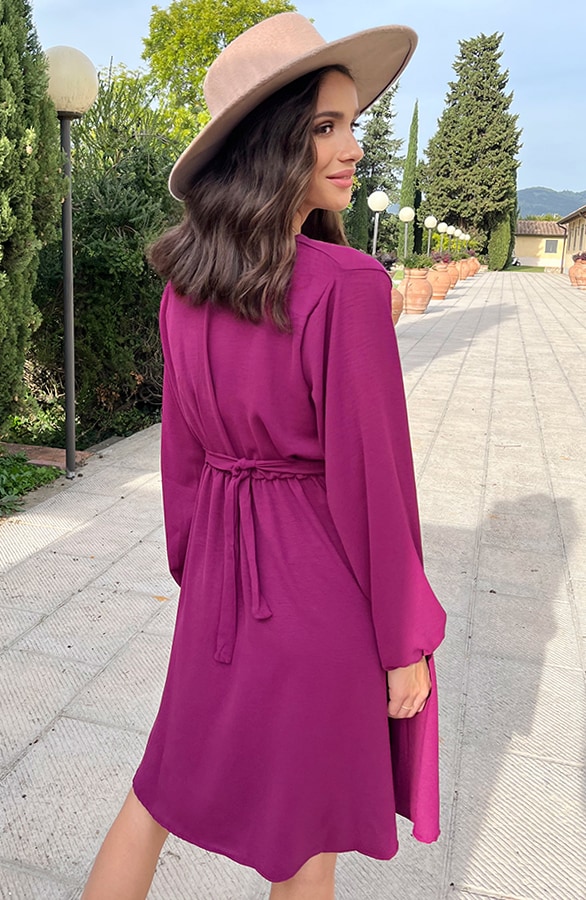 Londen Jurk Magenta – shoparchief, foto 4